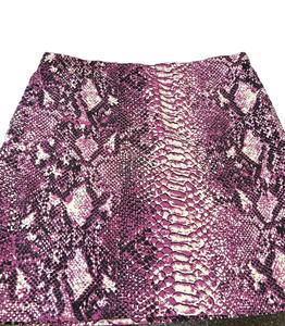 Loft Women's Size 4 Pink Cream Snake print Woven Side Zip  Short Skirt